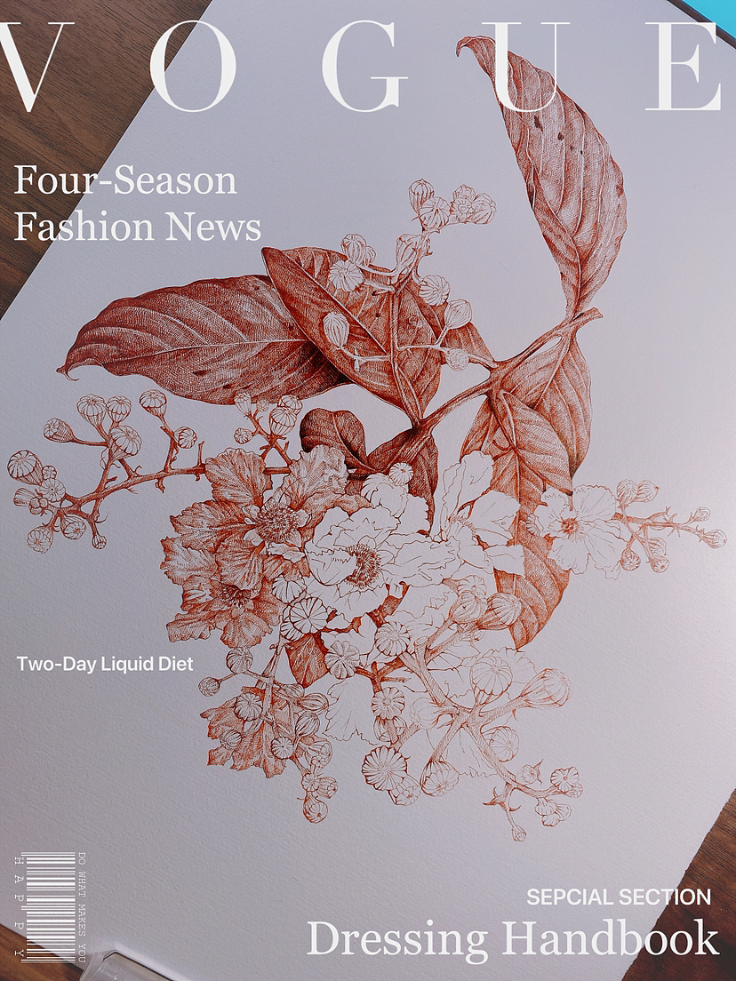 蘸水笔针管笔|大花紫薇