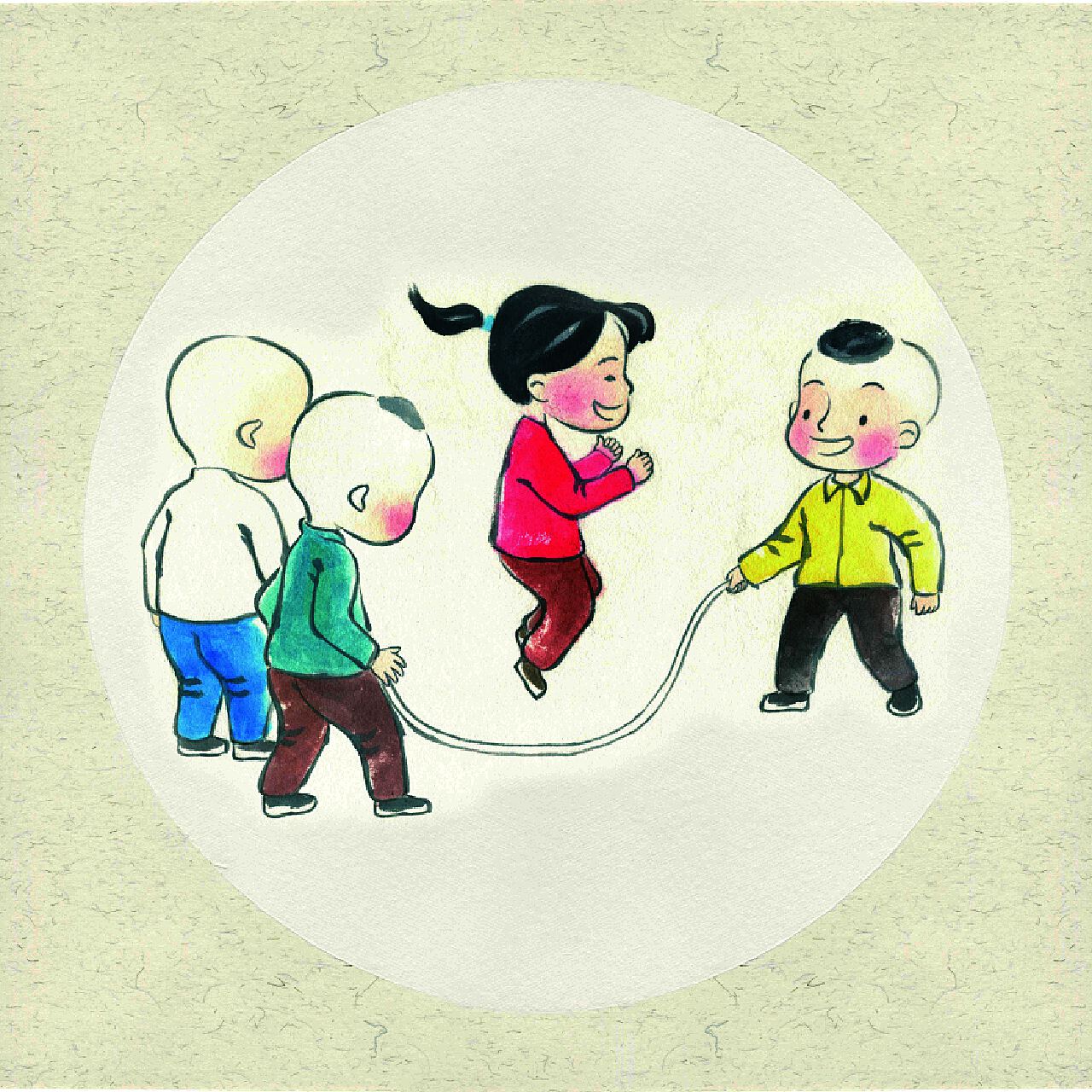 儿童跳绳动作分解图-图库-五毛网
