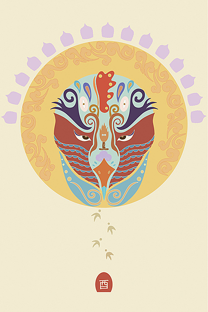 十二生肖脸谱（图ZNTU3NDIxMDA=） - 艺术插画 - 站酷设计师蘑菇菌菌原创素材 - 站酷ZCOOL
