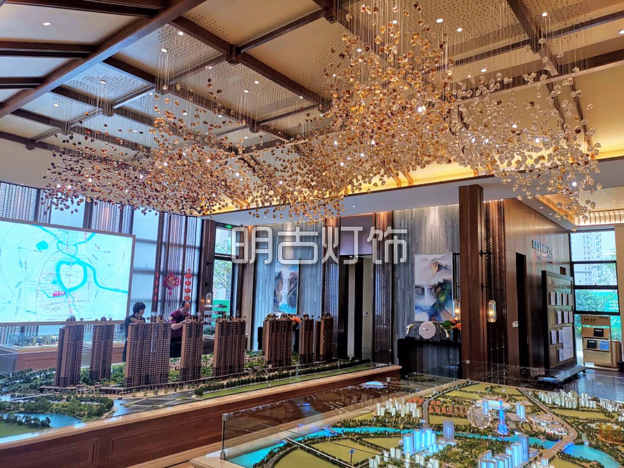 售楼部艺术吊灯 明古定制（图ZMTY5NDk5OTI4） - 电子产品 - 站酷设计师明古灯饰定制图库原创素材 - 站酷ZCOOL