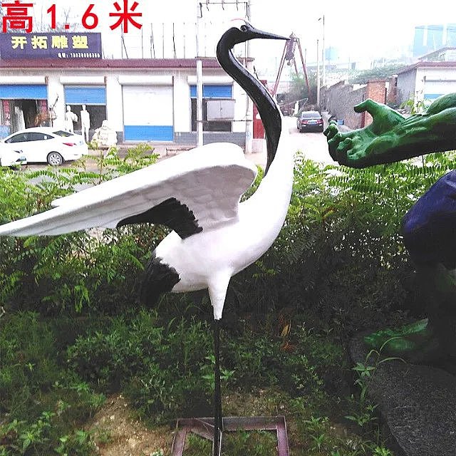 仿真动物玻璃钢火烈鸟雕塑户外楼盘景观摆件定制