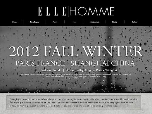 ELLE HOMME 男装详情活动页