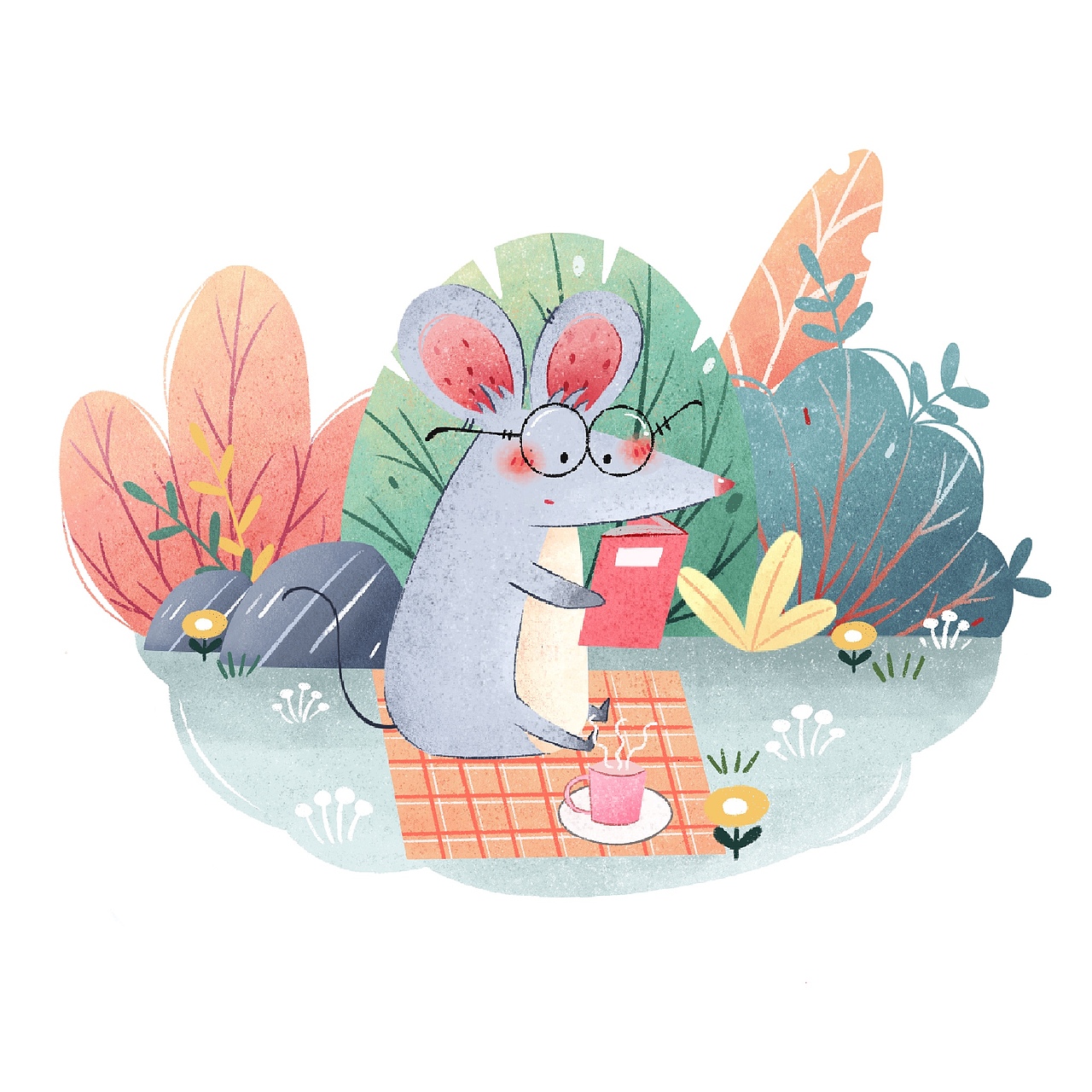 温馨可爱小动物场景