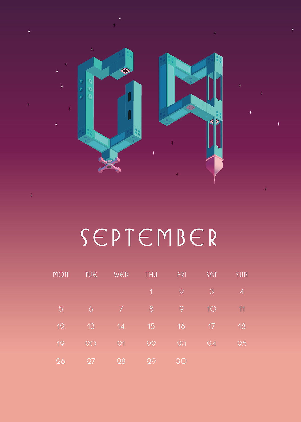 《纪念碑谷》月历