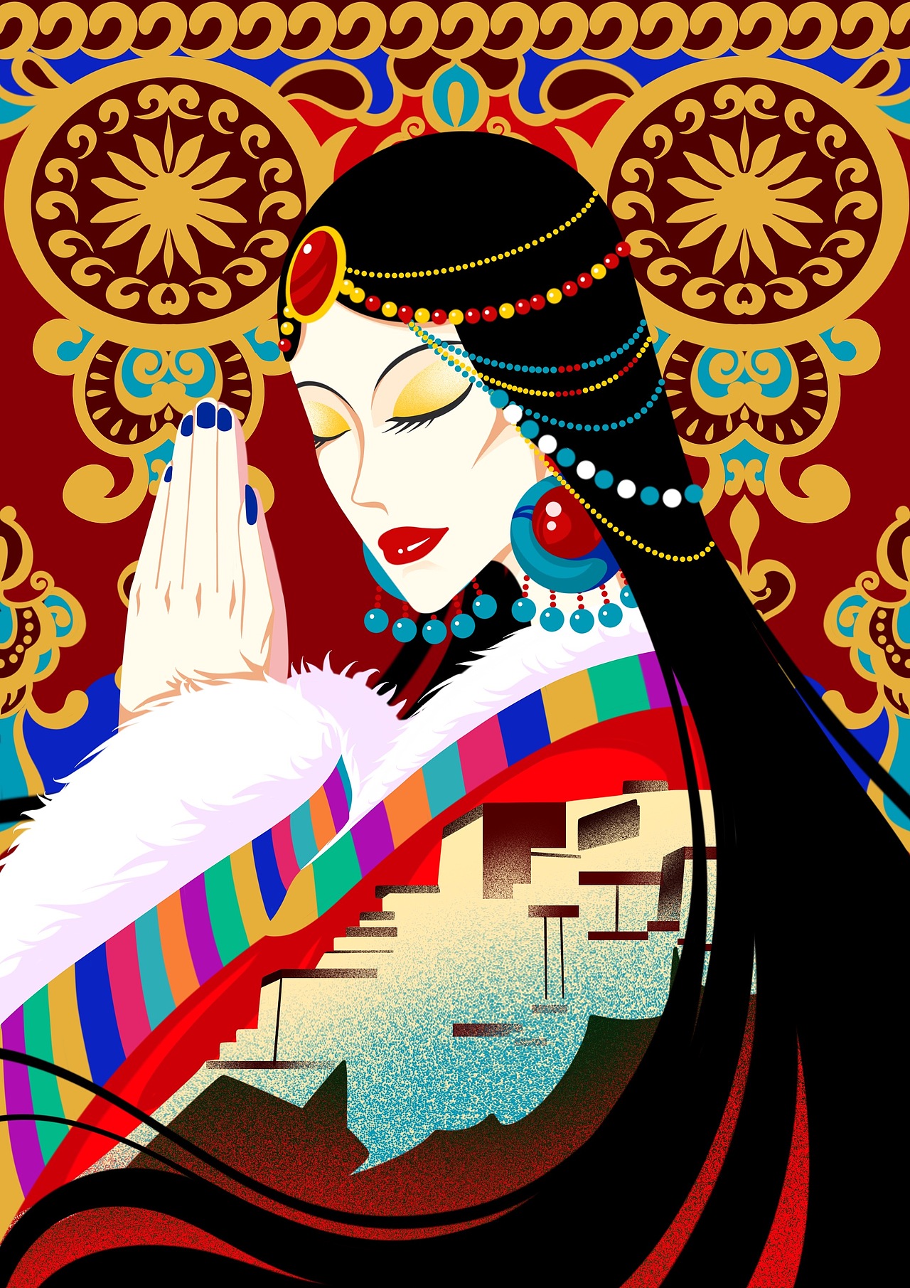 民族（图ZMjc1MjE5NzAw） - 商业插画 - 站酷设计师山也拾墨原创素材 - 站酷ZCOOL