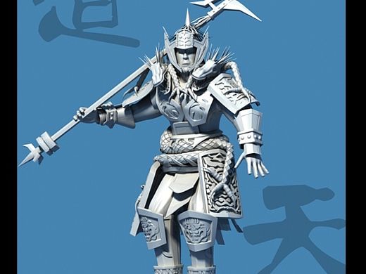 模型作品：中國武士（個人主頁-ZMzQxNTA3Ng==） - 人物/生物 - 站酷設計師上官霸兒原創(chuàng)素材 - 站酷ZCOOL