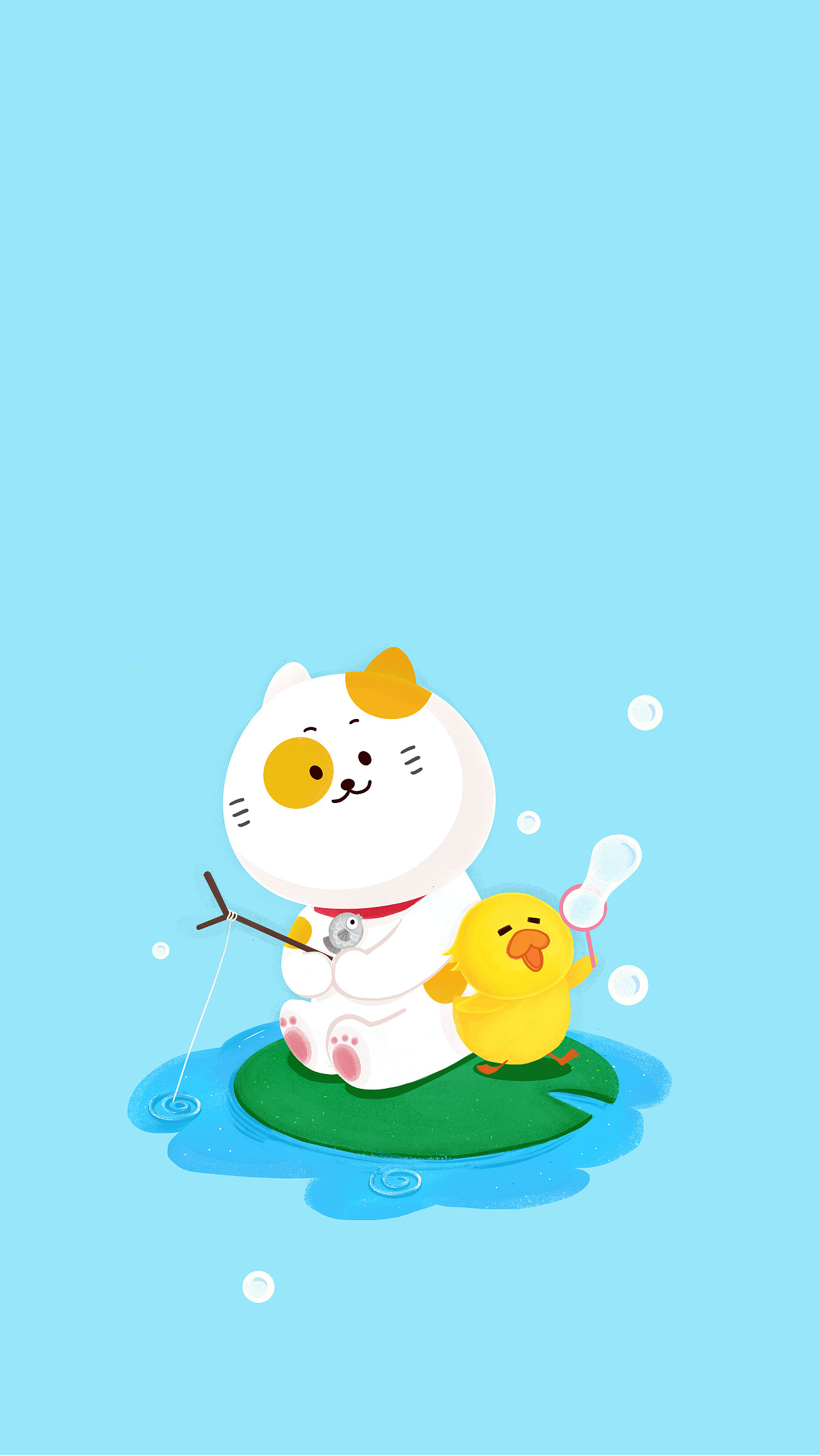 大丽丽画的丑猫多鱼的壁纸