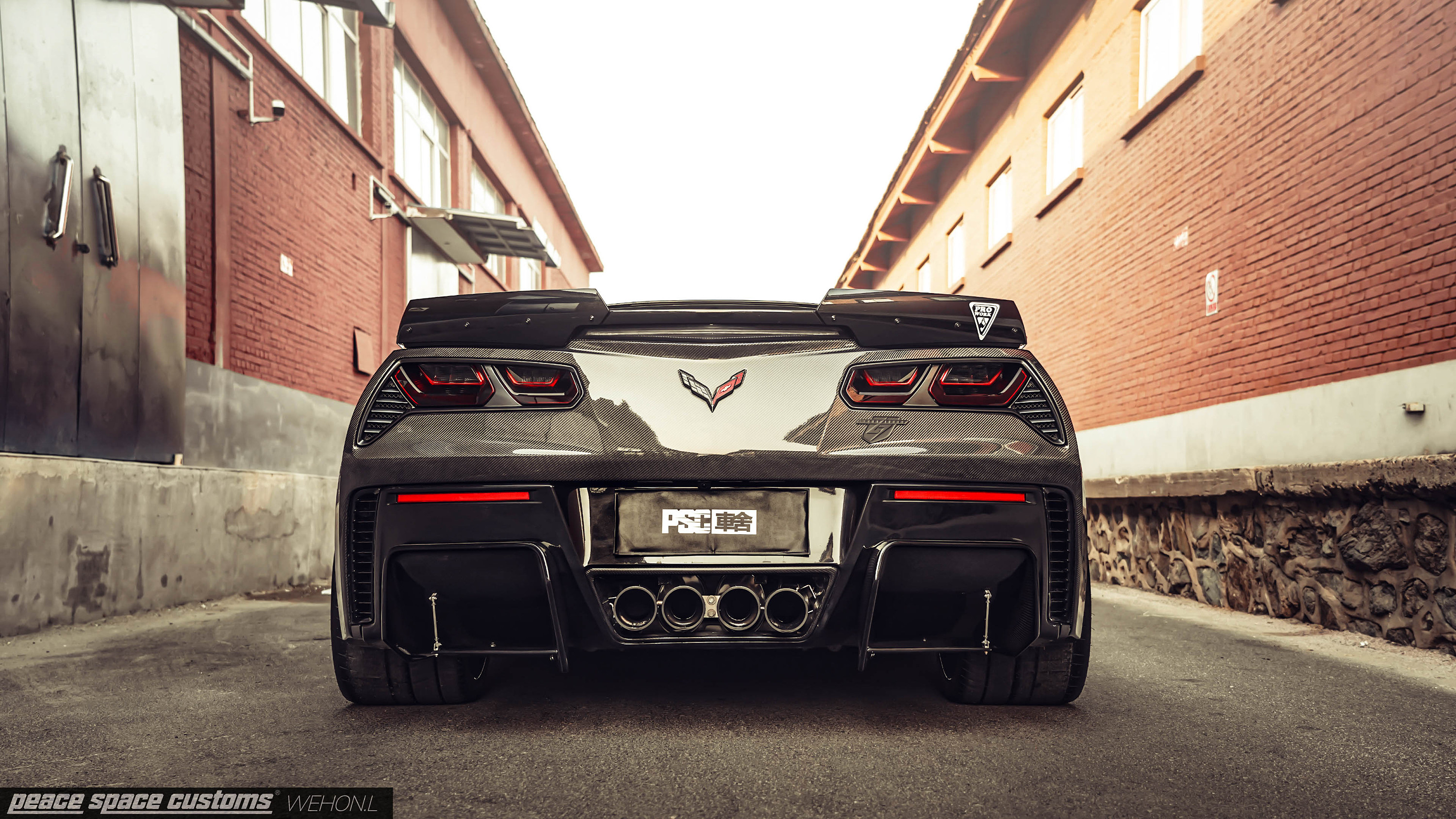 汽车摄影:雪佛兰 科尔维特c7 双车