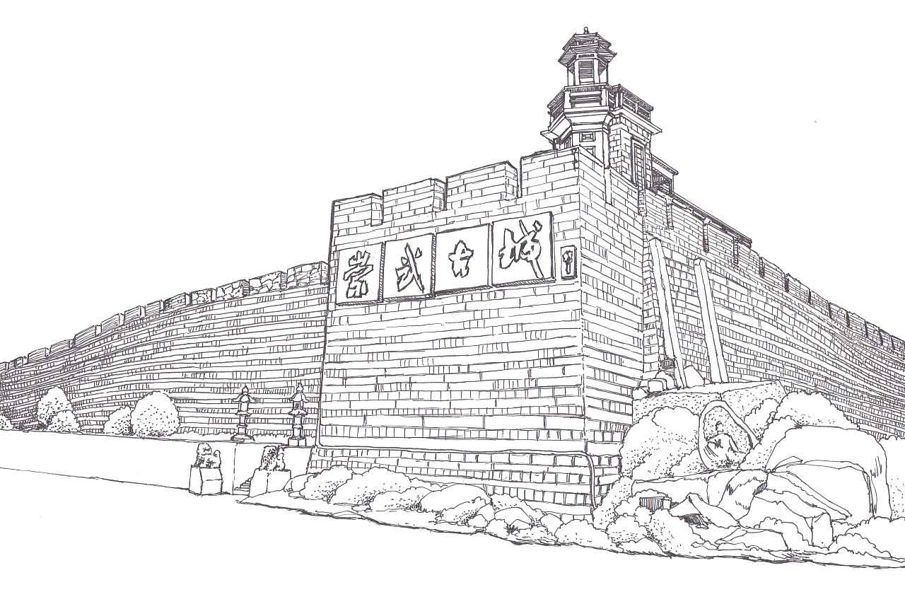 惠州历史古迹简笔画图片