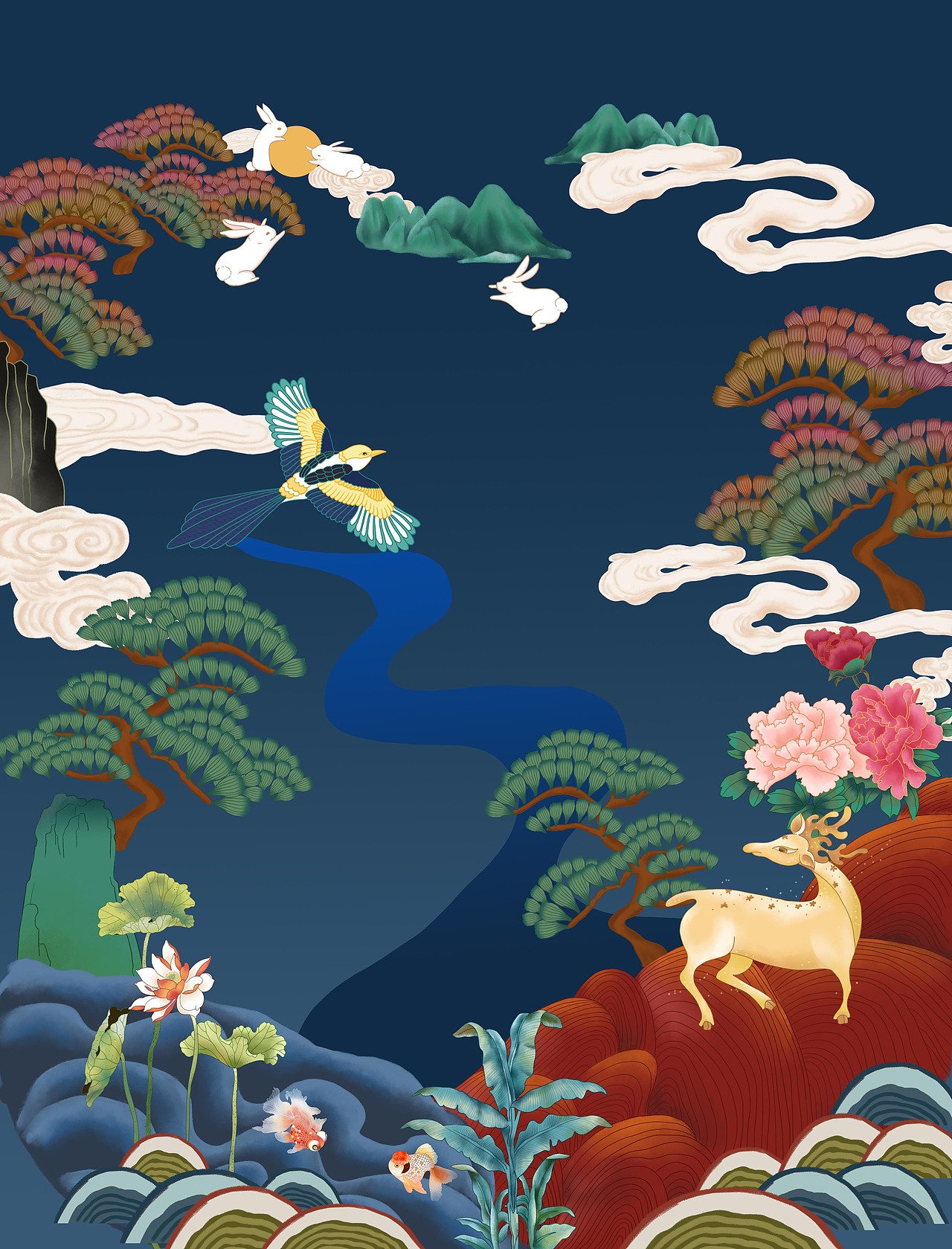 国潮插画（图ZMjkxODQyNzA4） - 商业插画 - 站酷设计师乔娇娇原创素材 - 站酷ZCOOL