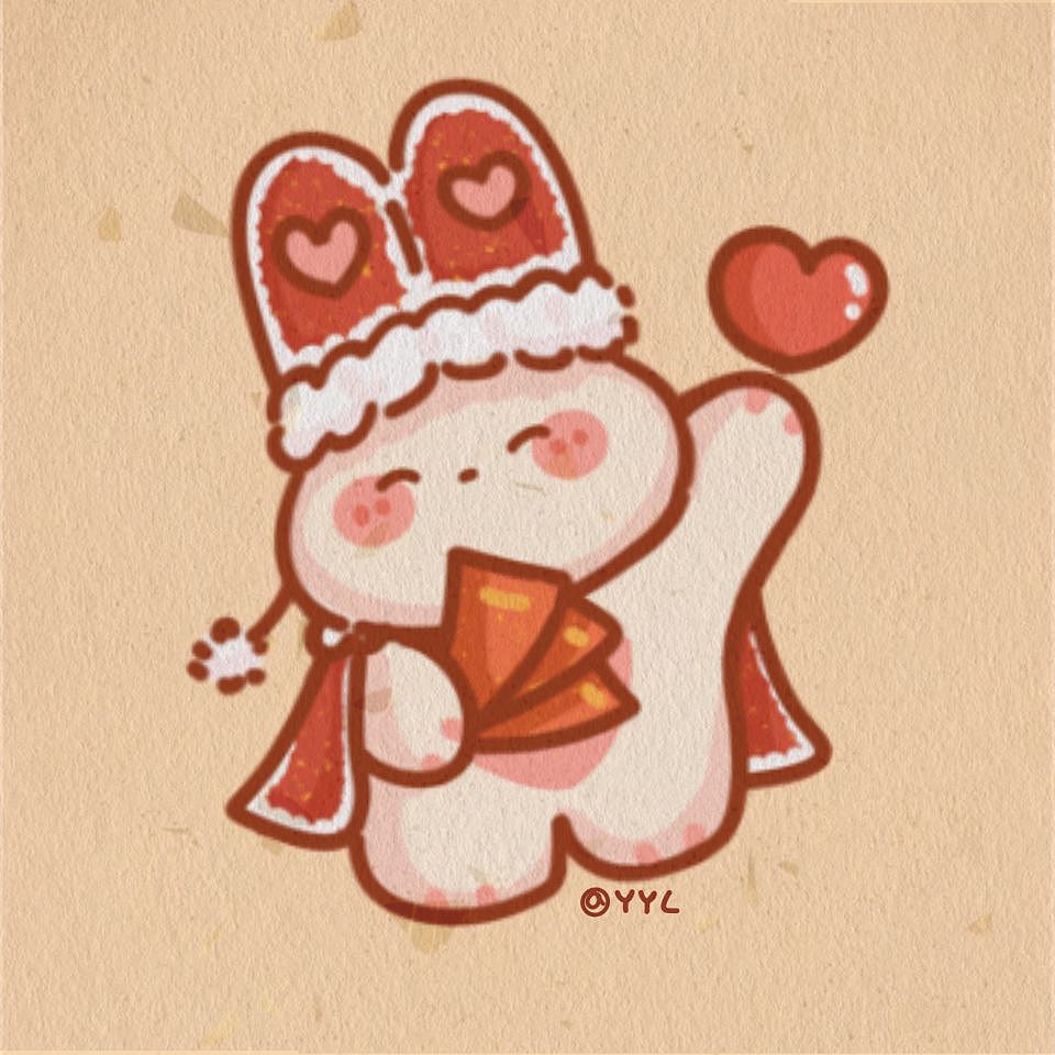 一套兔年新年表情包《卯二兔兔过大年》（图ZMzI4MjYyNjIw） - 商业插画 - 站酷设计师咯卡咯嘉原创素材 - 站酷ZCOOL