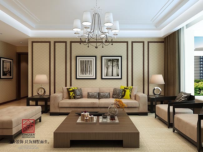 【瀚唐小区装修】-三室两厅133平米-新中式-金舍装饰