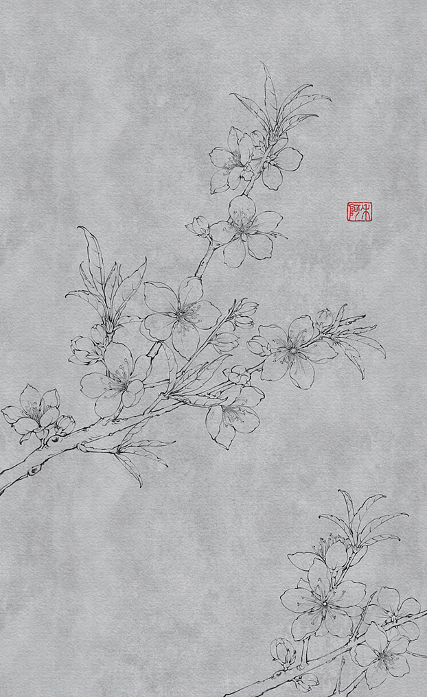 桃之夭夭 灼灼其华（图ZMzM2ODI3ODk2） - 绘画 - 站酷设计师阿禾BanYa原创素材 - 站酷ZCOOL