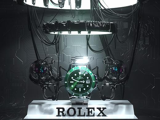 ROLEX-绿水鬼-旅行家（C4D-电商）