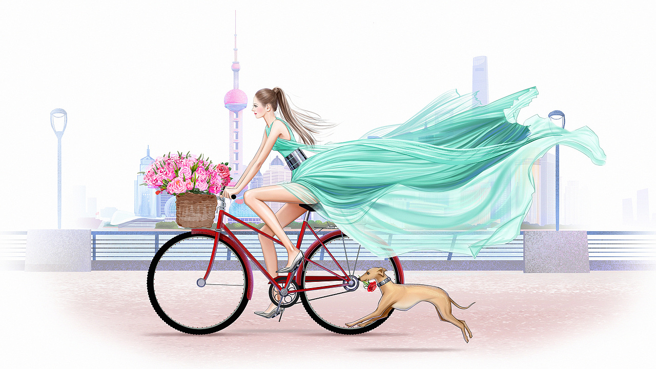时装画 青春是干净的纯白， 像一片绿地的窗外，倾轻松（图ZMjE5MDQ0NjE2） - 商业插画 - 站酷设计师倾轻松原创素材 - 站酷ZCOOL