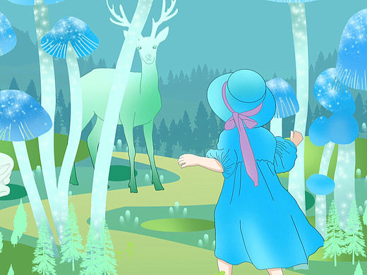 林深見鹿（個人主頁-ZNjQ3NjU4ODg=） - 商業(yè)插畫 - 站酷設(shè)計師Snow的畫原創(chuàng)素材 - 站酷ZCOOL