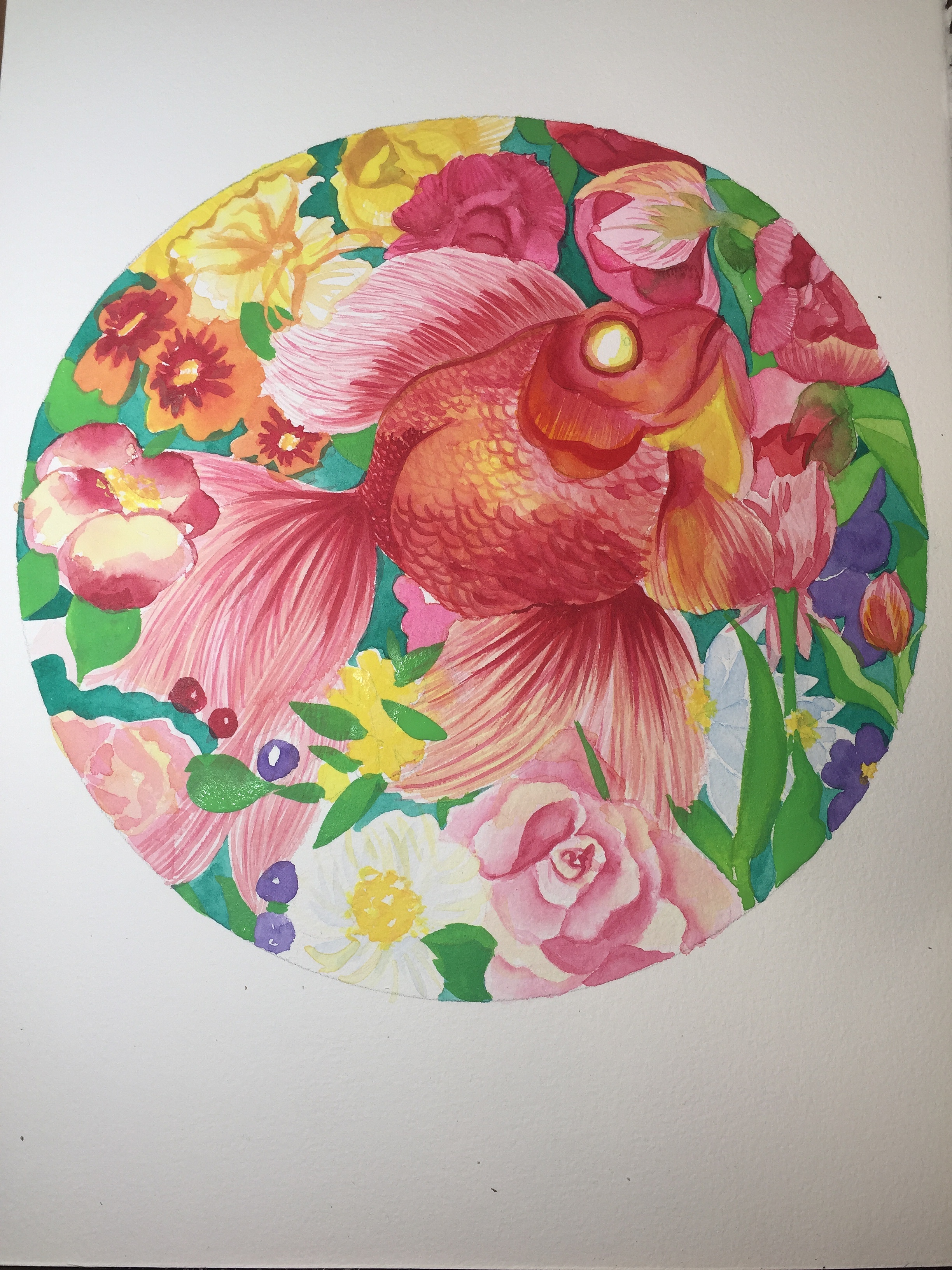 水彩—坚持的力量之3金鱼公主系列-1