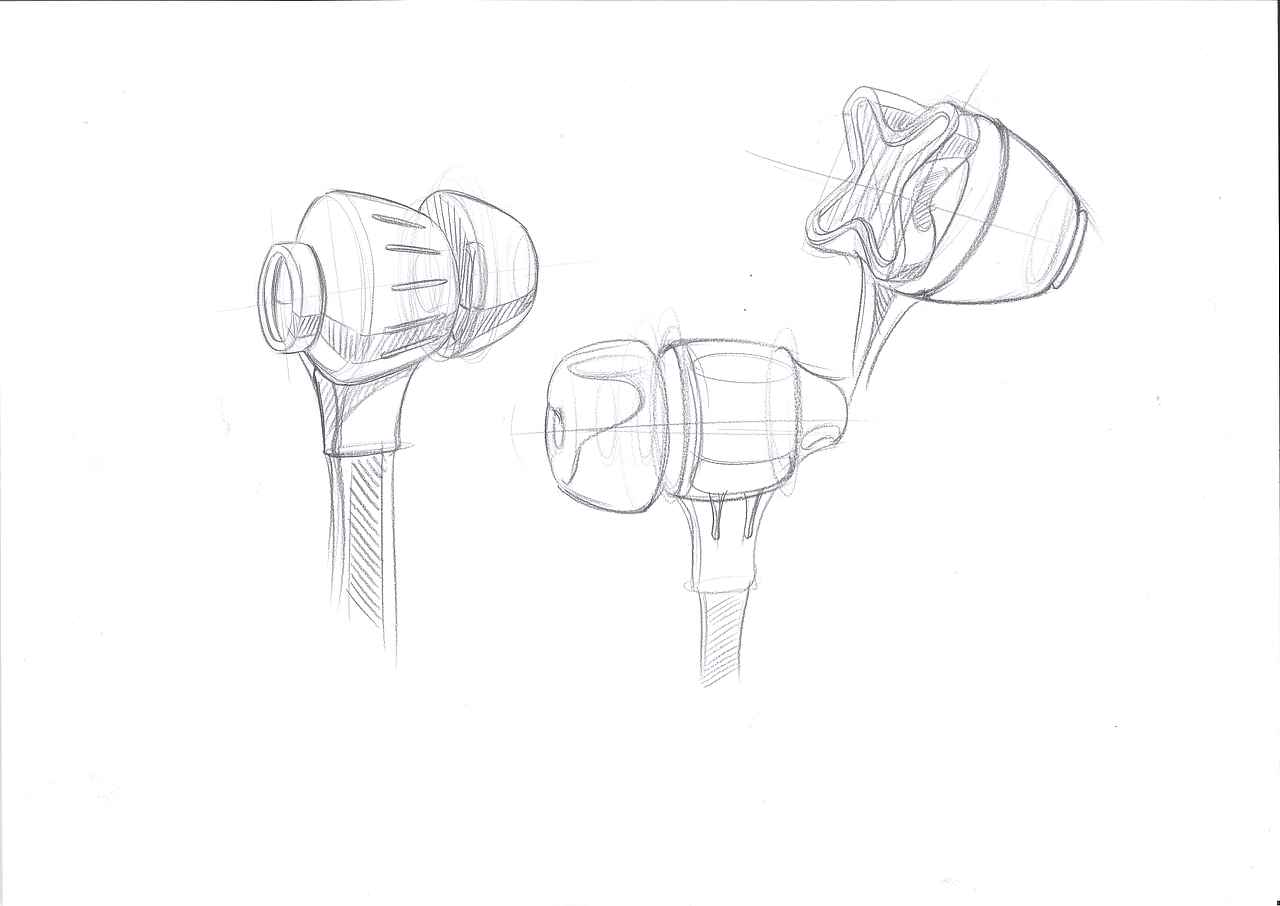 工业设计手绘之耳机