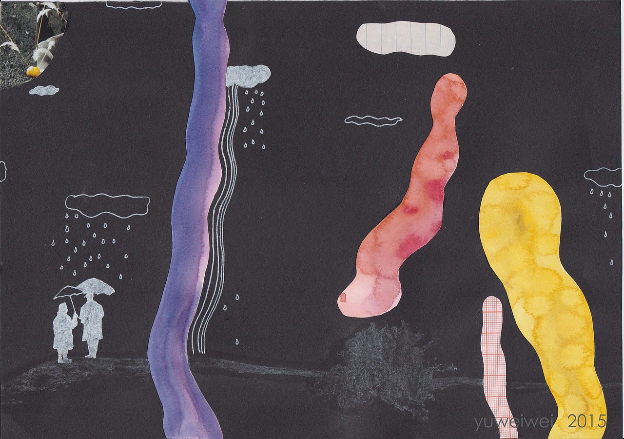 雨 综合材料（图ZMzc1NzY5Njg=） - 艺术插画 - 站酷设计师郁唯为为唯郁原创素材 - 站酷ZCOOL