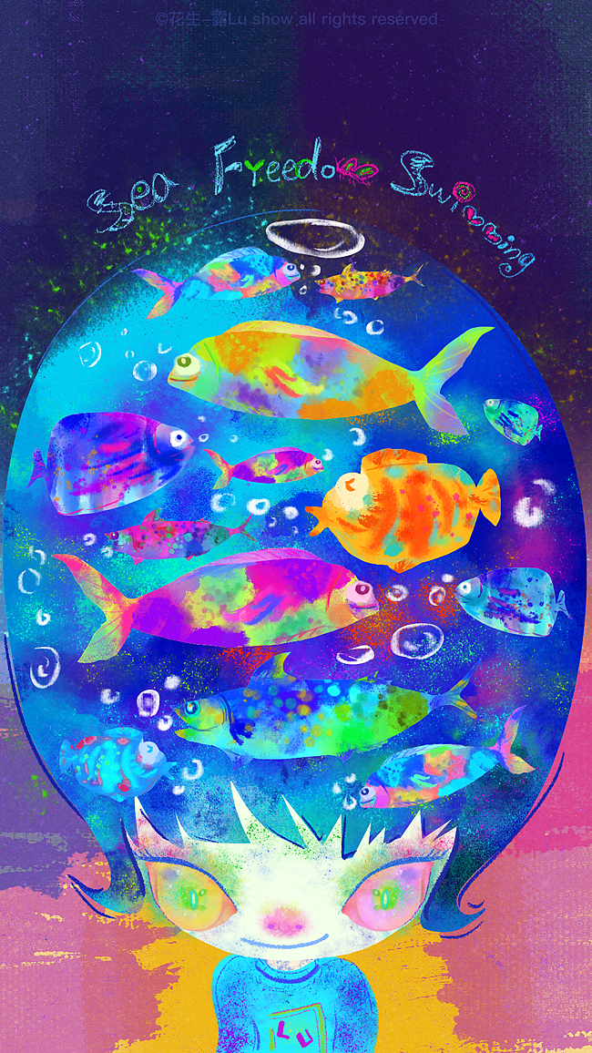 LU⋅脑瓜日常（图ZMTQyMTc1NDUy） - 新锐潮流插画 - 站酷设计师空白_露Lu原创素材 - 站酷ZCOOL