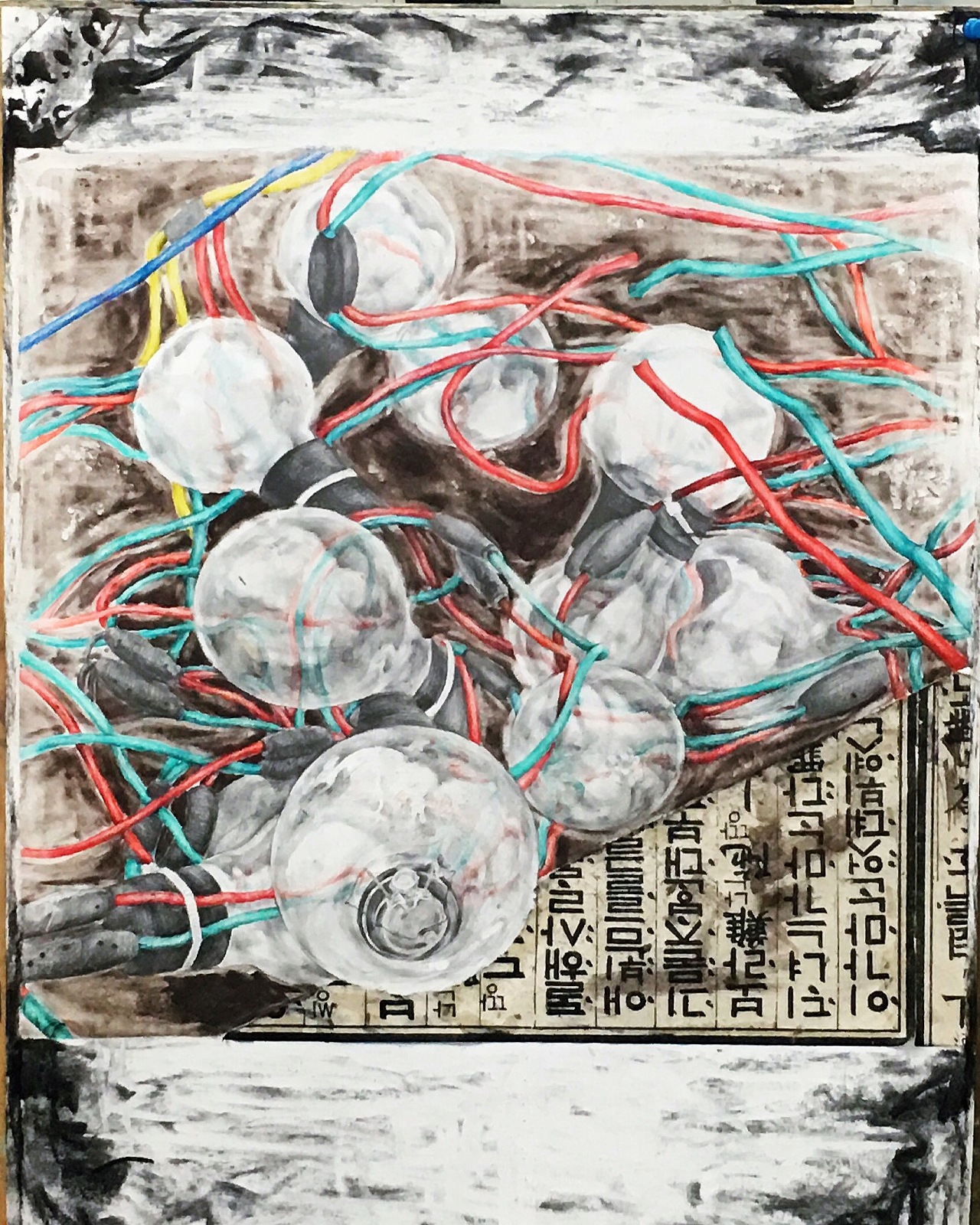 静物 练习 拼贴 素描