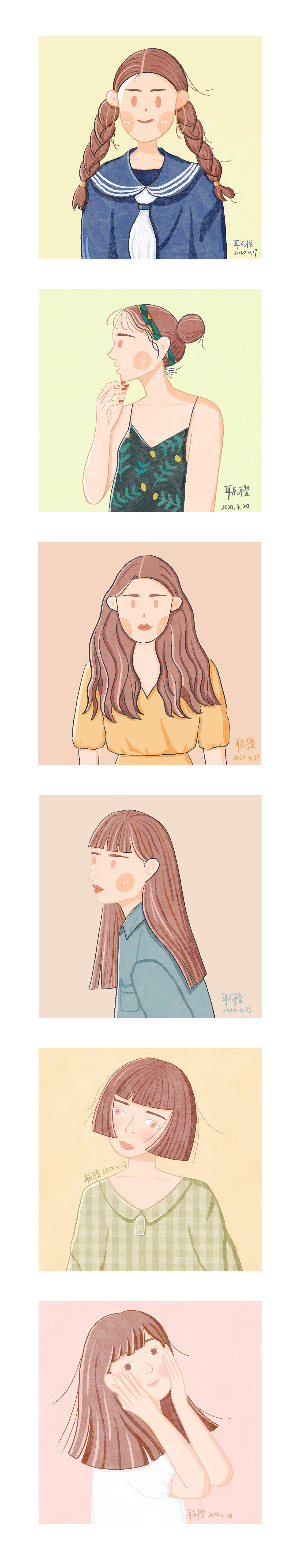 人物头像练习（图ZMjMxMjY1MDEy） - 创作习作 - 站酷设计师耳东橙ya原创素材 - 站酷ZCOOL