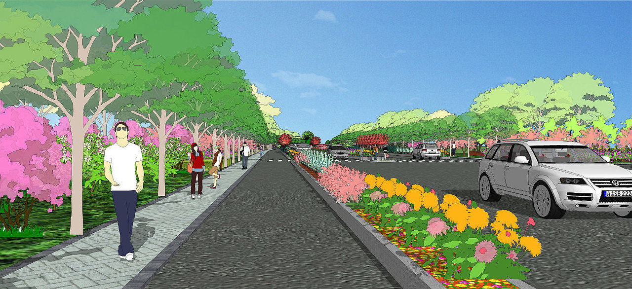 景观绿化（图ZNDY0NzMwOTI=） - 景观设计 - 站酷设计师糯米米米原创素材 - 站酷ZCOOL