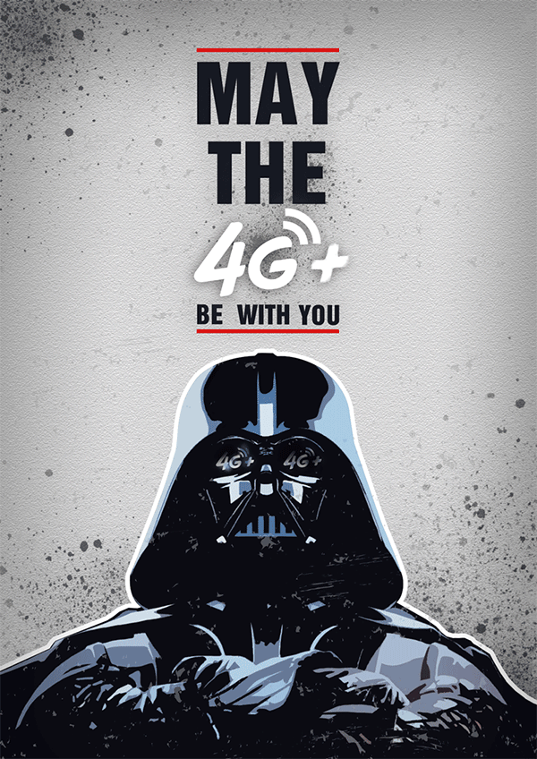 中国移动 星球大战热点图 MAY THE 4G BE WITH YOU（图ZNDA0MjA1MzY=） - 商业插画 - 站酷设计师SHADOWBIRD1212原创素材 - 站酷ZCOOL
