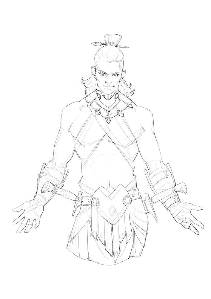 艺渡cg小站白鹿男刀客半身