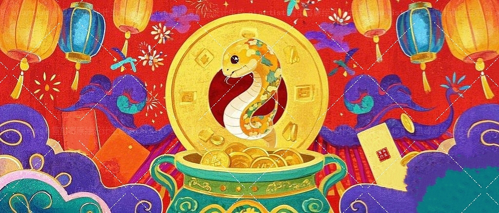 2025巳蛇迎春-节日主题插画贴纸组图设计aigc（图ZMzgzMjY5NjQ4） - 创作习作 - 站酷设计师雪里莓工作室原创素材 - 站酷ZCOOL