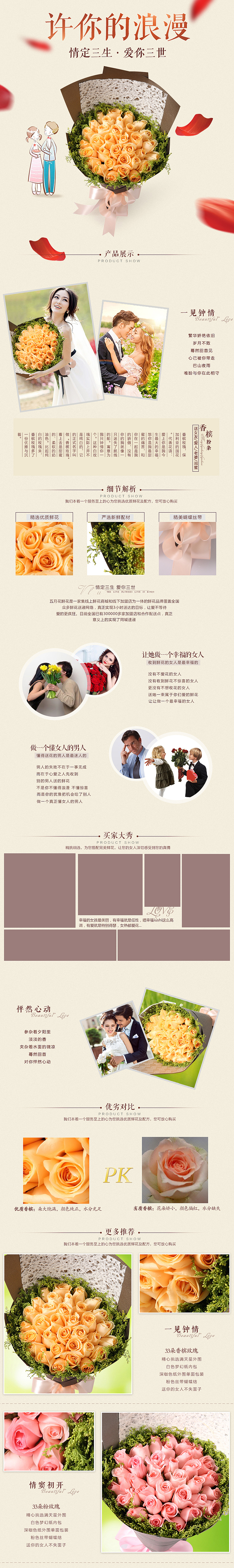 花艺玫瑰花详情页（图ZNzc1MjQ0NzI=） - 电商 - 站酷设计师下雨天Alle原创素材 - 站酷ZCOOL