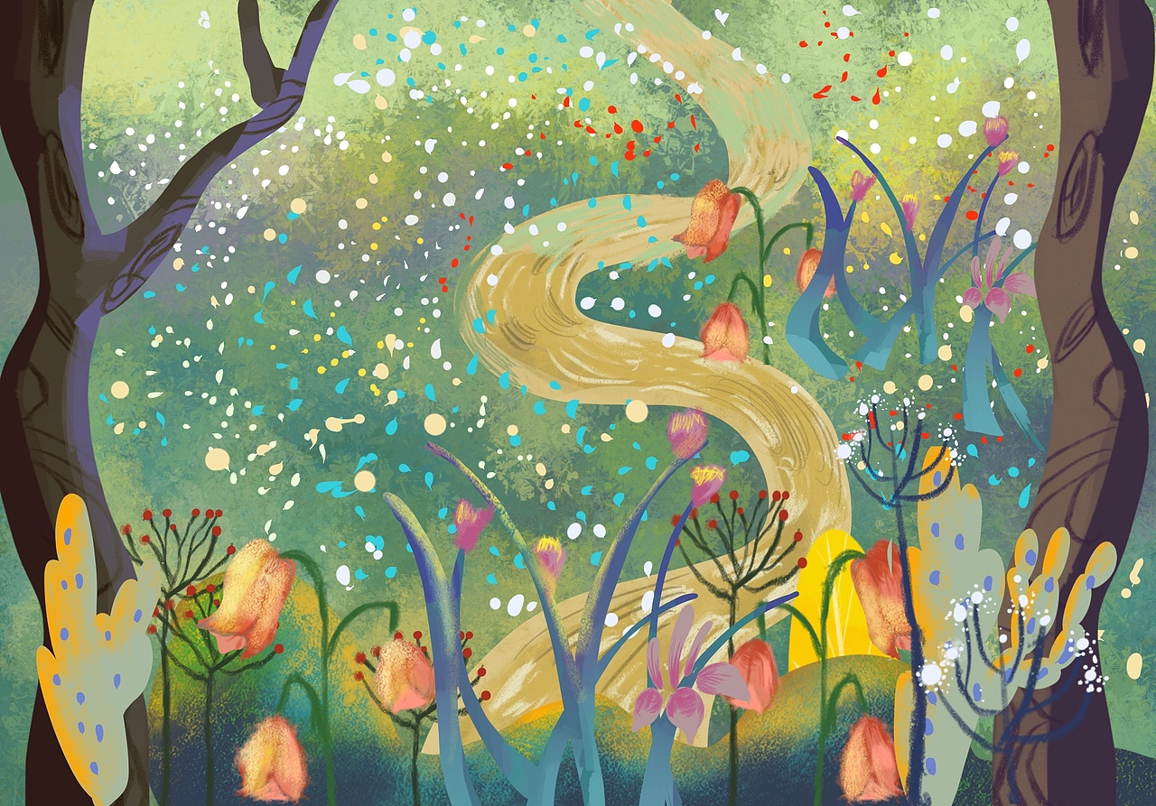 树林插画（图ZMjAzNzUyODUy） - 儿童插画 - 站酷设计师吉奥娜娜子原创素材 - 站酷ZCOOL