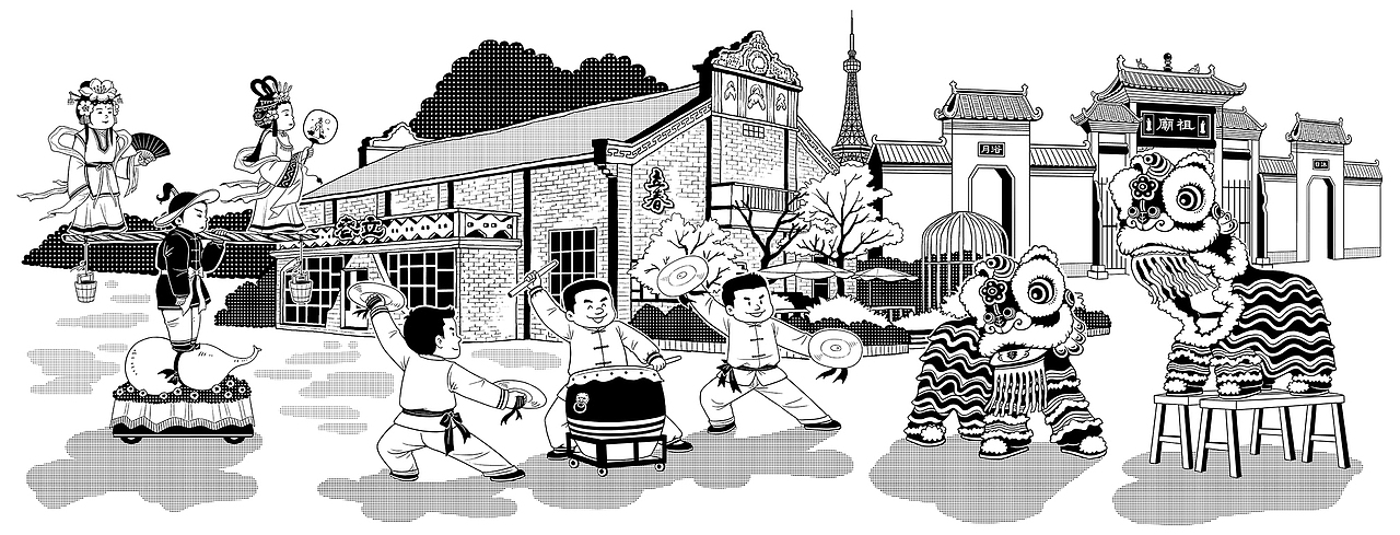 佛山立春咖啡馆餐巾盒主题插画绘制（图ZNTU3NjA5MDg=） - 商业插画 - 站酷设计师饭小猪正版原创素材 - 站酷ZCOOL