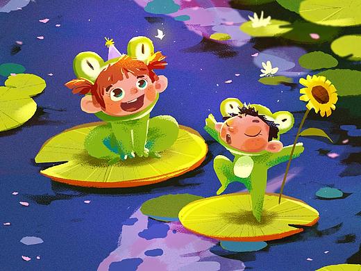 小青蛙~（個(gè)人主頁(yè)-ZNDIxNTY5Mjg=） - 兒童插畫(huà) - 站酷設(shè)計(jì)師婧子婧原創(chuàng)素材 - 站酷ZCOOL