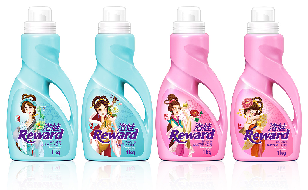 洛娃洗衣液系列插画设计
