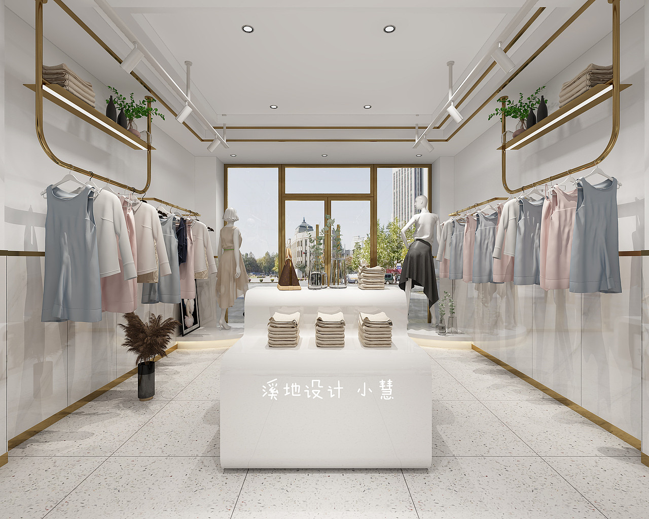 溪地设计 | 藏在都市中的一个小服装店（图ZMjIxMDUxNjky） - 其他空间 - 站酷设计师李慧15385145123原创素材 - 站酷ZCOOL