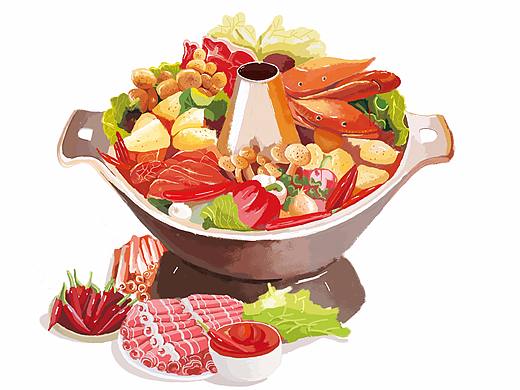 火锅插画