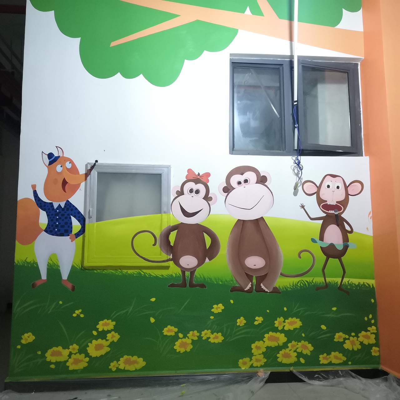 怒江兰坪啦井镇中心幼儿园墙体彩绘—锦泰彩绘