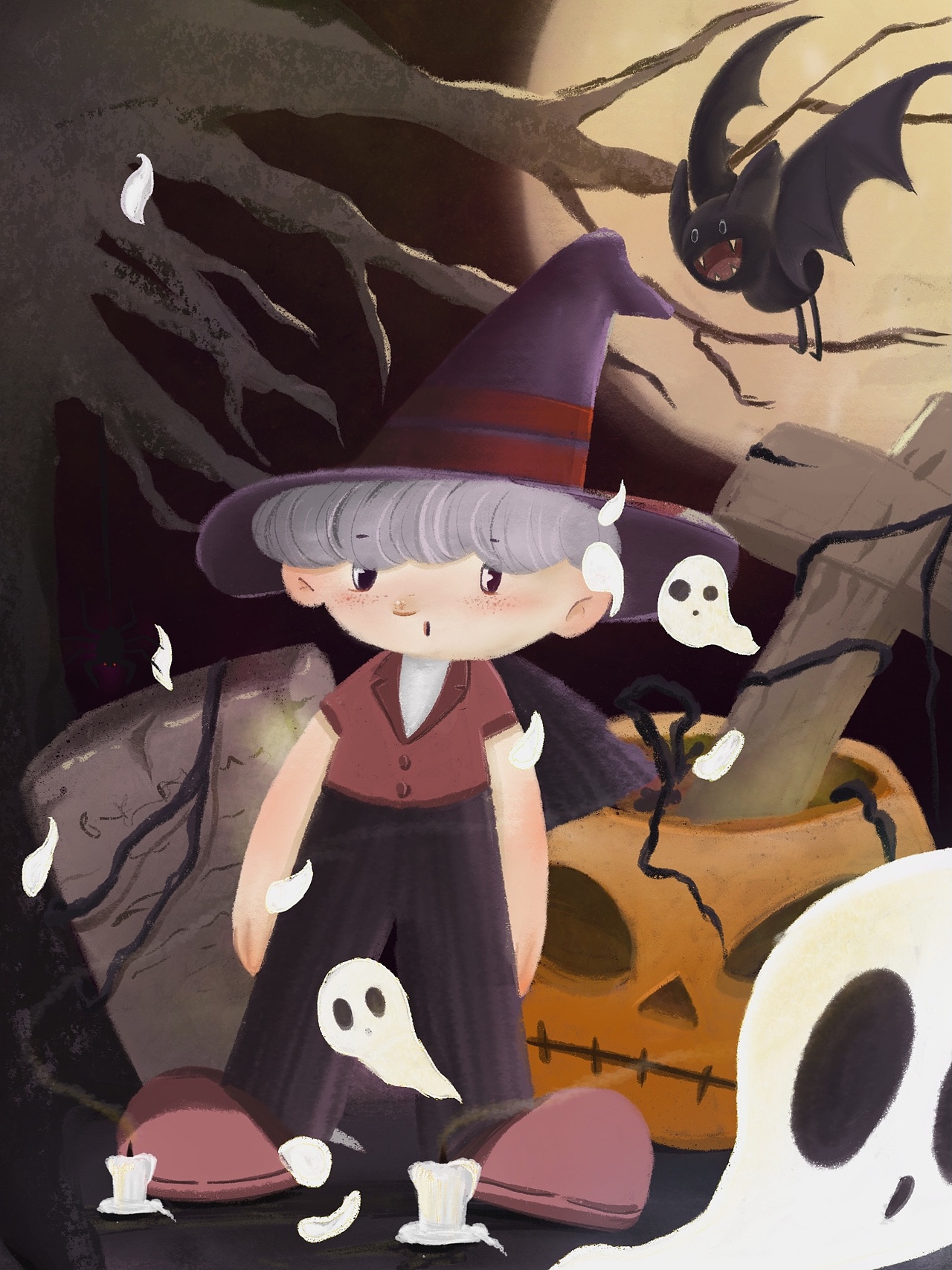 🎃插画分享（图ZMjMwNTY0MTA4） - 儿童插画 - 站酷设计师圆圆扁扁原创素材 - 站酷ZCOOL