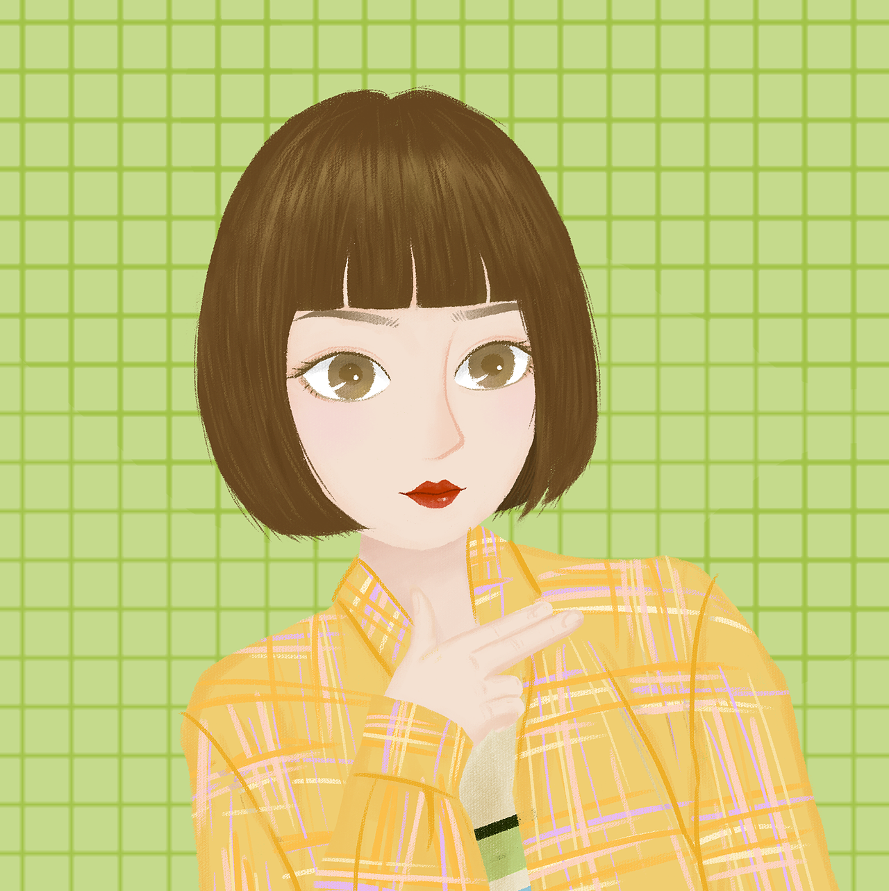 轻质感头像插画