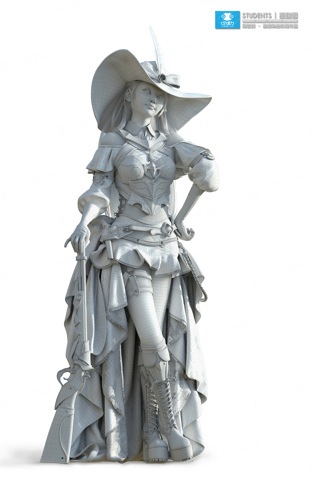 【巧课力CGmomo模型班】线下十八期优秀角色作业展示（图ZMjc2NDI5MjAw） - 人物/生物 - 站酷设计师巧课力CGmomo原创素材 - 站酷ZCOOL