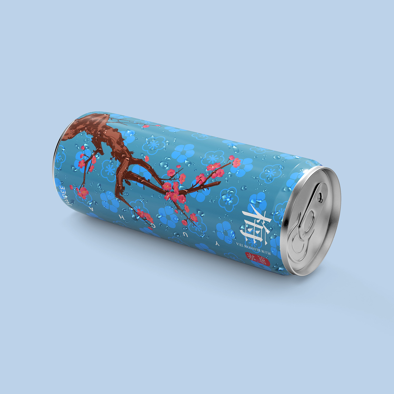 梅花茶 罐体包装图案设计