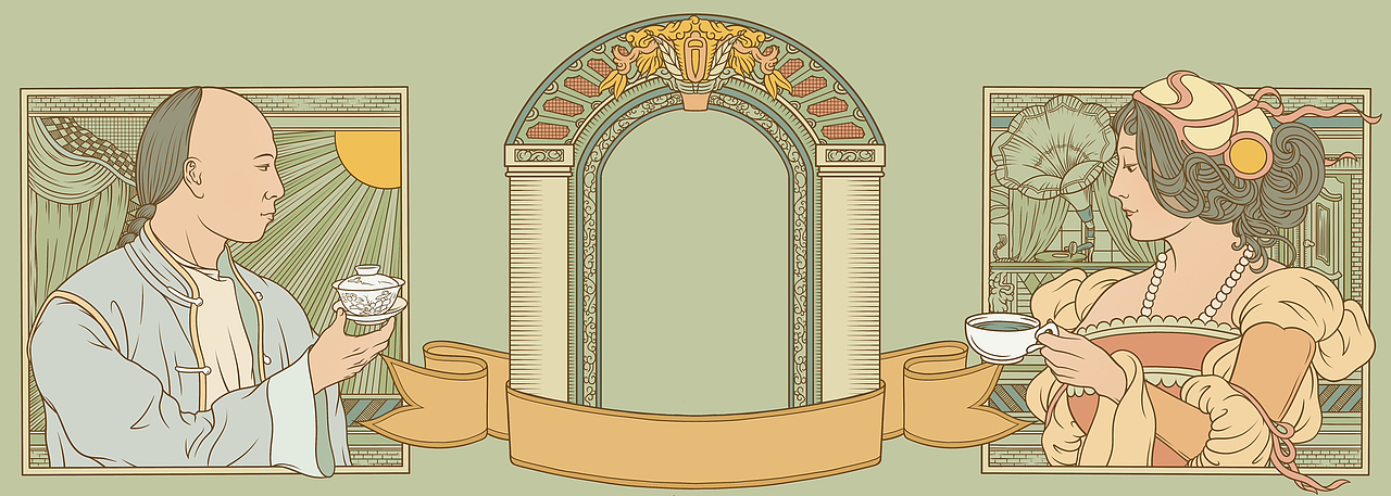 民国男女白茶包装插画设计（图ZMzYyMDE1OTQw） - 商业插画 - 站酷设计师挨牧西西原创素材 - 站酷ZCOOL