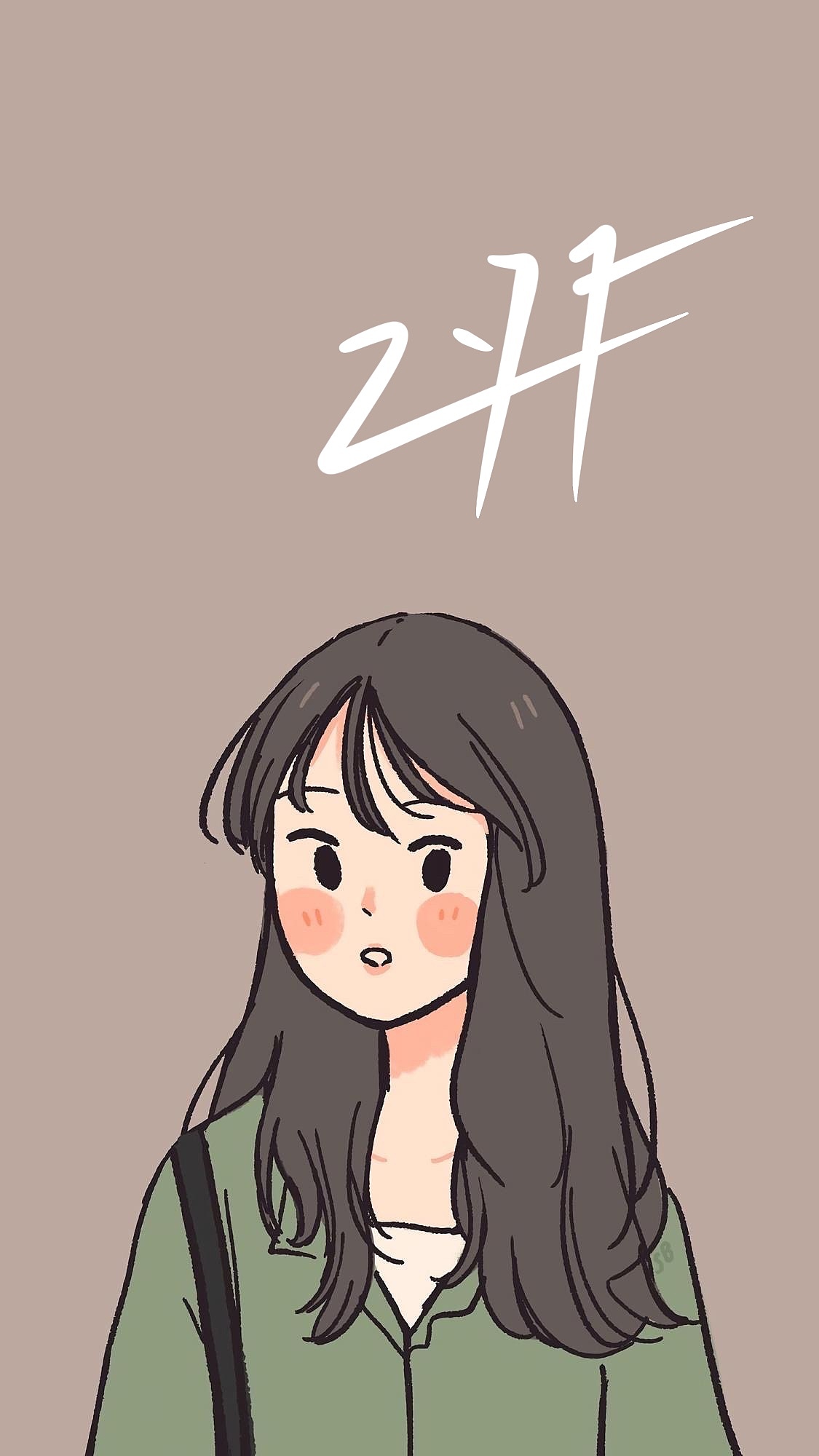 涂鸦人物插画屏保