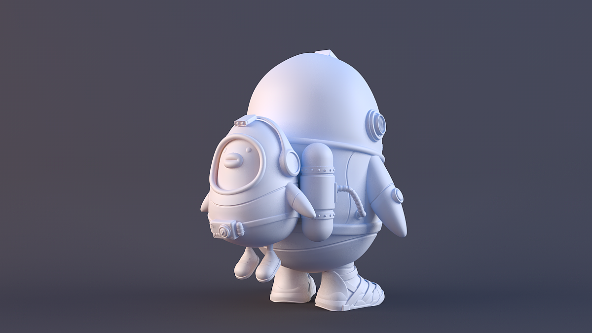 腾讯企鹅 c4d-练习（图ZMjIyMjI2NTA0） - 人物/生物 - 站酷设计师飞麦品原创素材 - 站酷ZCOOL