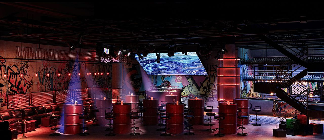 最新作品 95 Hiphop Club 酒吧效果图表现（图ZMzYwMzEwMTQw） - 商业空间设计 - 站酷设计师创亿工作室原创素材 - 站酷ZCOOL