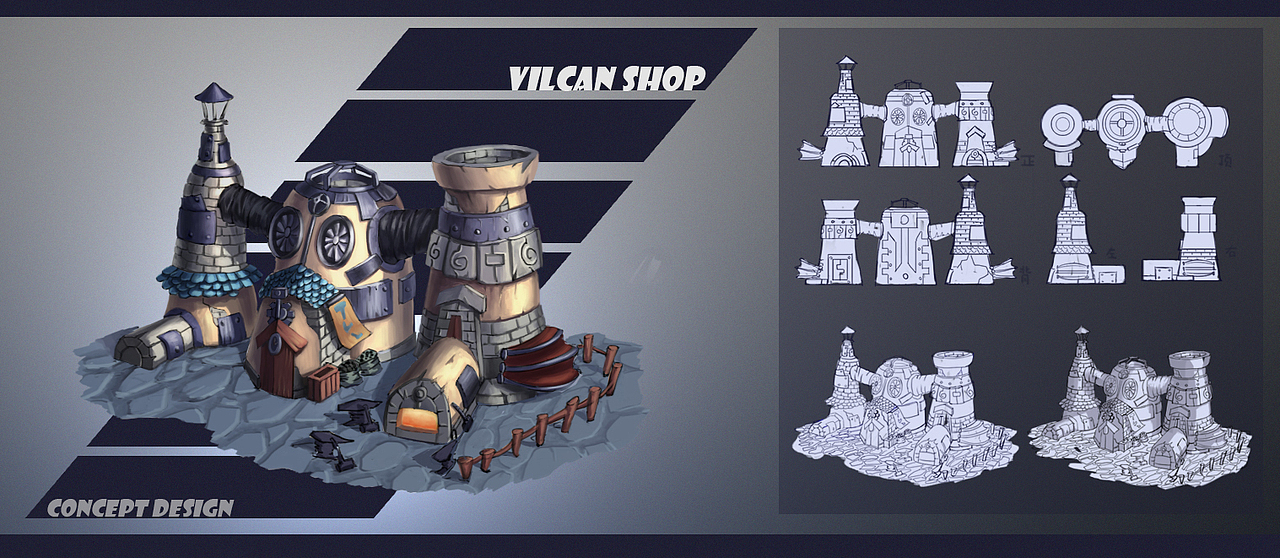 单体建筑设计（图ZMzYzMDg2ODg=） - 游戏原画 - 站酷设计师梦黄粱TA原创素材 - 站酷ZCOOL