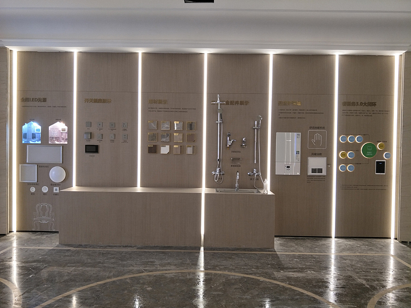 郑州工法展厅装修案例-万科龙堂地产工艺工法展厅设计