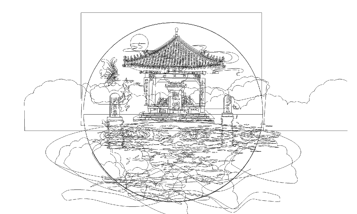 济南插画趵突泉大明湖泉城广场济南插画师手绘济南