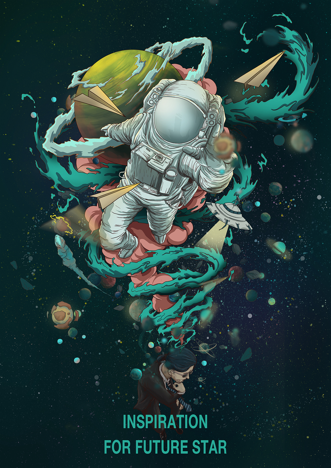 Inspiration for future star活力星青年插画海报设计（图ZOTY1MDcyNTY=） - 商业插画 - 站酷设计师守望者Swangzhe原创素材 - 站酷ZCOOL